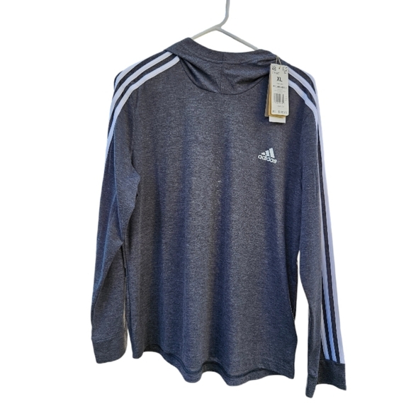 Adidas Gray Raglan Long Sleeve Shirt - Picture 1 of 5